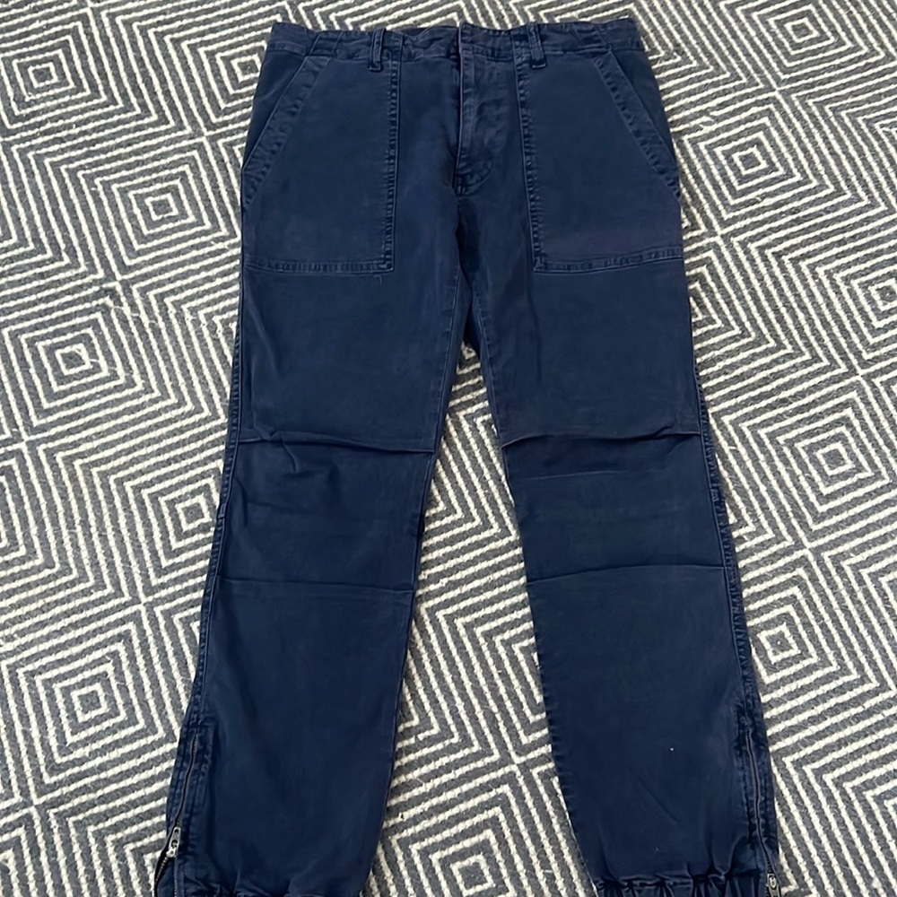 Nili Lotan twill pant, size 2, navy